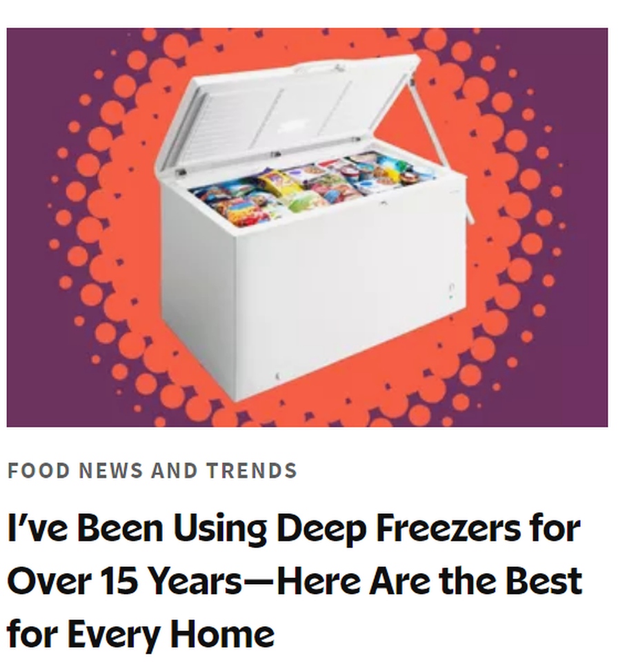 Choosing Deep Freezers – Twice as Tasty